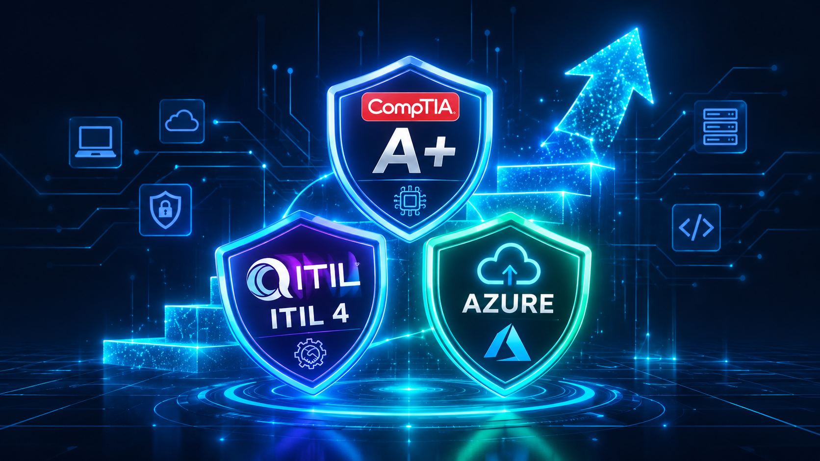 L1/L2 Support Engineering Bundle: CompTIA A+, ITIL 4 and Azure Administration